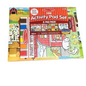 Melissa & Doug Activity 4 Pad Set Stickers Coloring Dot to Dot Paint Farm Animal